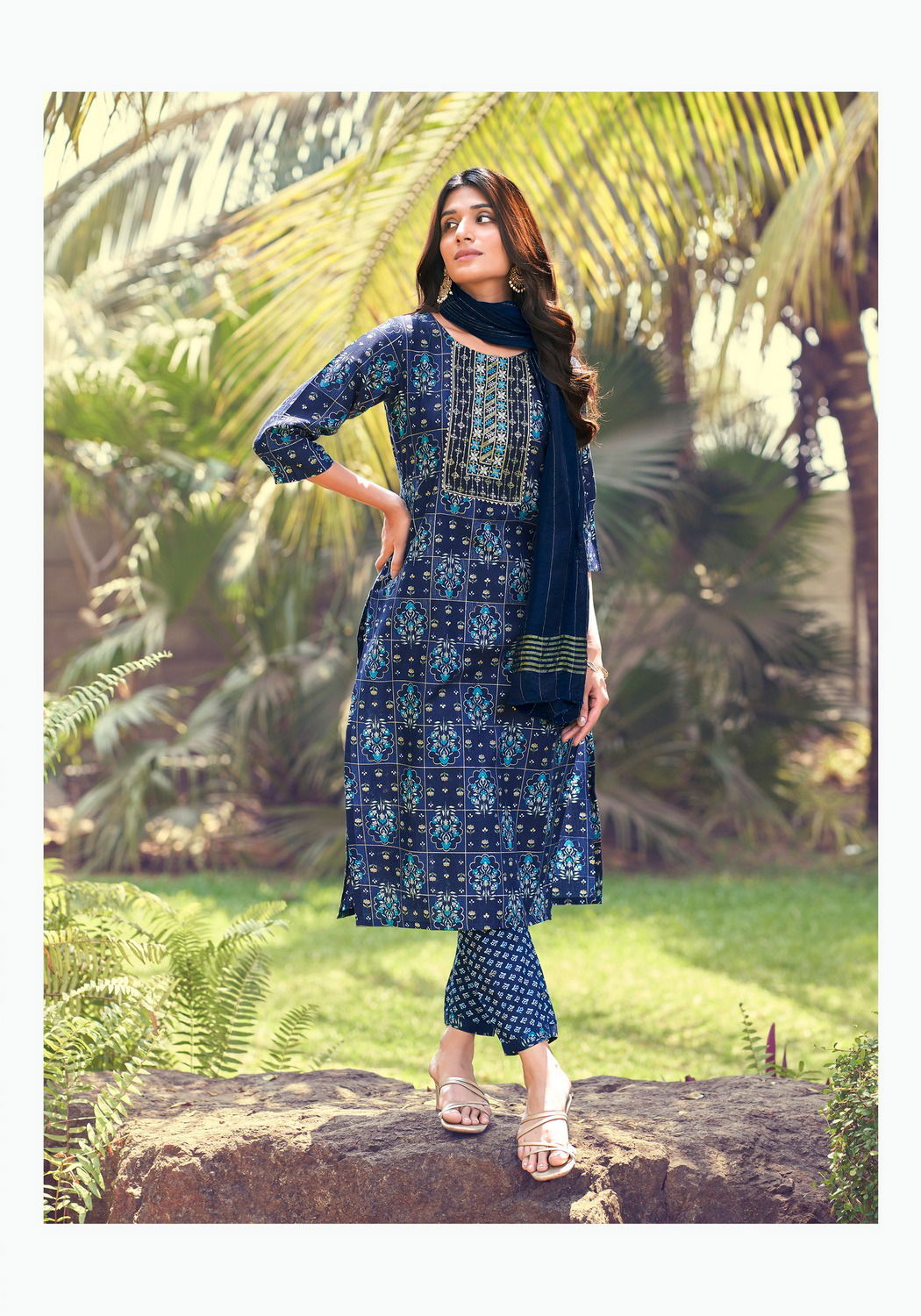Sunrise Vol 1 By Vaniska Straight Cut Printed Kurti With Bottom Dupatta Wholesalers In Delhi